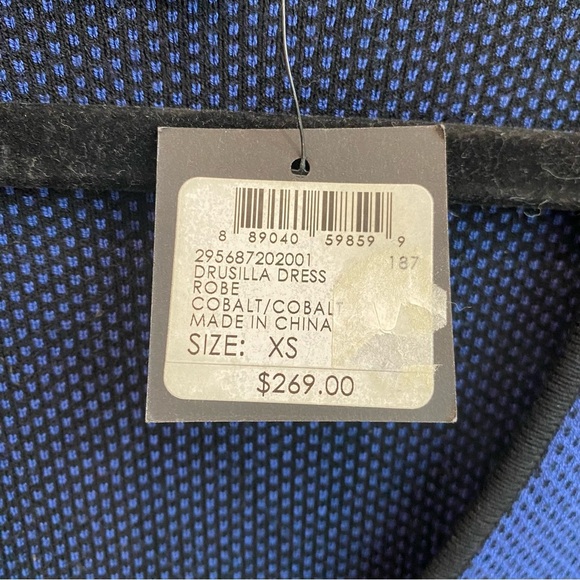 NWT Club Monaco Blue knitted over the knee Dress, Size XS - Picture 10 of 10
